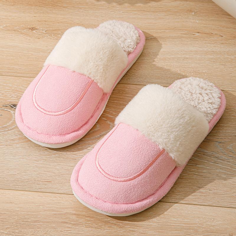 Winter Warme Fleece Hausschuhe für Herren und Damen Rutschfest Indoor Weiche Sohle Gemütliche Hausschuhe