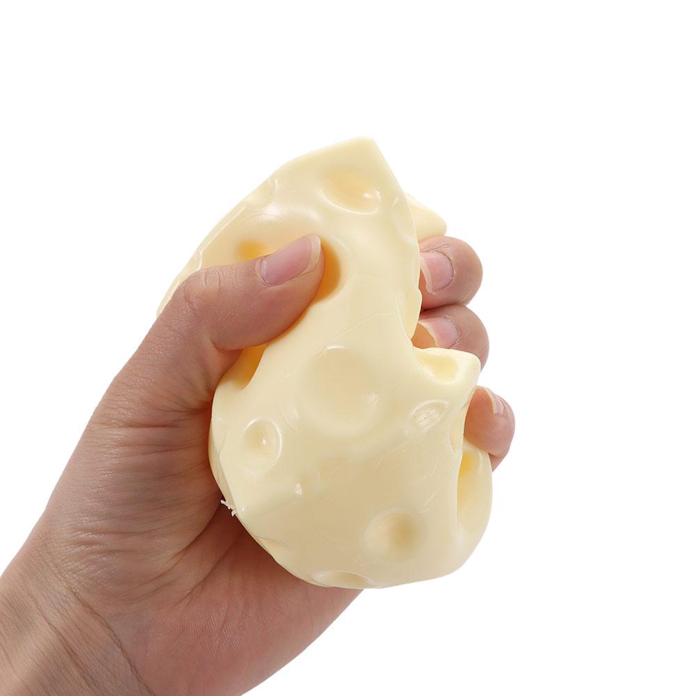 Formuojamas Jumbo Sūrio Kubas Streso Kamuoliukas Neatsitrenkiantis Anti-Streso Sūrio Suspaudymo Fidget Žaislas Minkšta Tekstūra Asmr Sensory Streso Žaislas