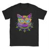 Funny Cat Mardi Gras TShirts Unisex Crewneck Pure Cotton T Shirt  Short Sleeve Tees Summer Tops