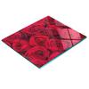 Durable and Stylish Tempered Glass Kitchen Board with Rose Pattern 60x52 Cm