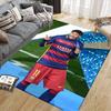 Neymar Jr Flannel Printed Carpet, Home Sofa Decoration for Living Room & Bedroom, Non‑Slip Play Flannel Floor Mat for Game Room