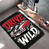"Drive Wild Car-Themed Carpet with Bold Text and Retro Design" Suitable for use as an anti-slip for living room bedroom sofas