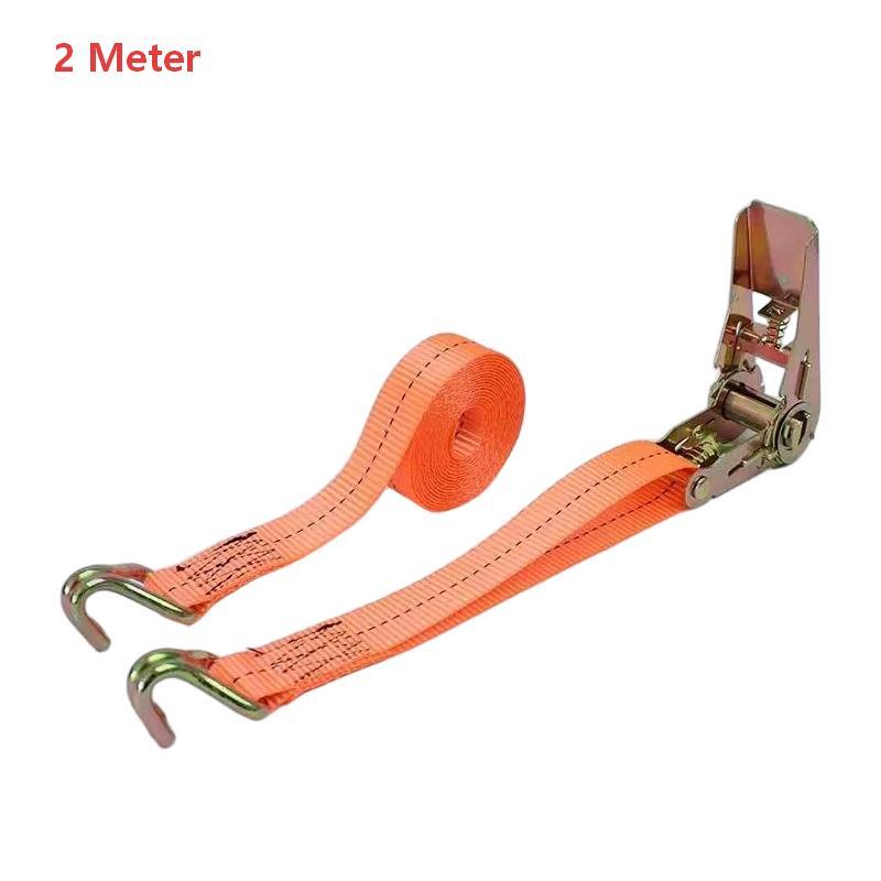 2 Pack Heavy Duty Ratchet Tie Down Straps Non-Slip Hooks Durable Webbing for Truck Motorcycle Cargo Fastening