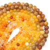 4/6/8/10/12mm Natural Orange Yellow Stripe Agate Stone Beads Round Loose Beads For Jewelry Making DIY Necklace Bracelet Supplies