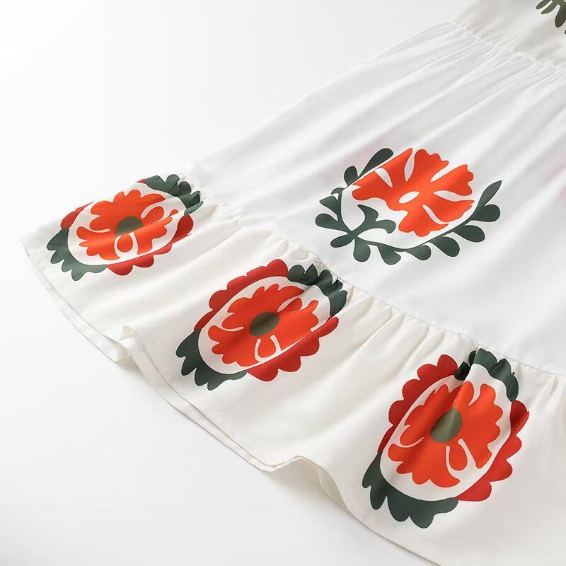 Summer 2024 Women's Floral Print Long Dress