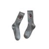 Little Girl Embroidered Mid-calf Socks Sketch, Simple Style, High-quality Pile Socks, Double-needle Embroidered Socks for Girls