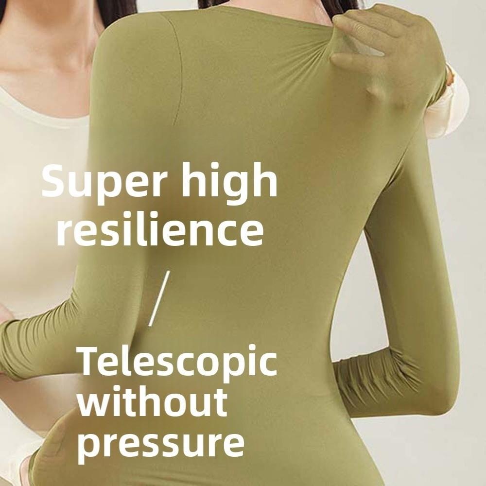 Rundhals Damen Thermokleidung Oberteile und Hosen Set Wärme Lange Hosen Thermounterwäsche Unterhemd