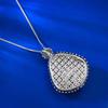 New S925 Silver Inlaid Natural Water Foam Jade Buddha Pendant High Ice White Marrow Necklace Jewelry for Women