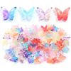 50pcs Butterfly Lampwork Beads 14x12mm Colorful Glass Loose Spacer Beads For Jewelry Making DIY Necklace Bracelets Accessories