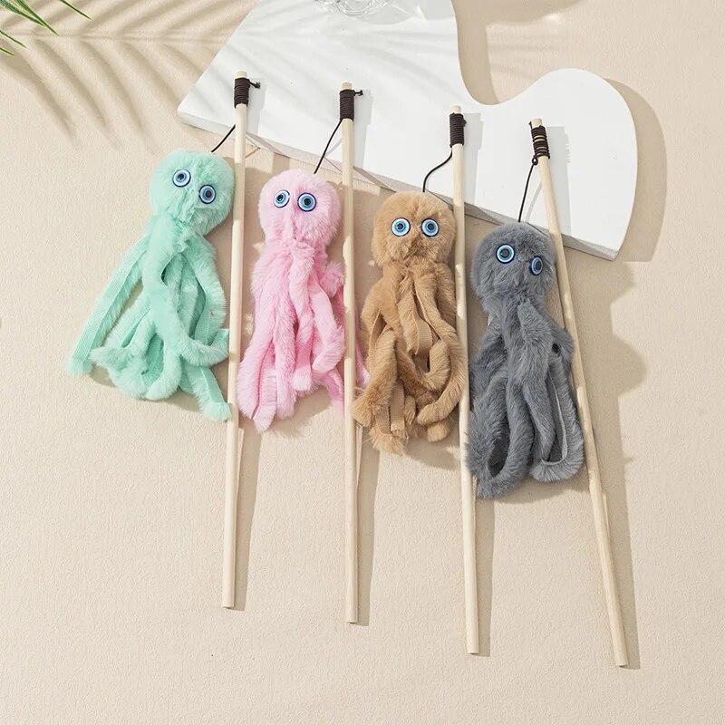 Interactive Cat Toys Plush Cat Playing Toys Funny Kitten Stick Catcher Teaser Toys for Cats Pet Supplies Products