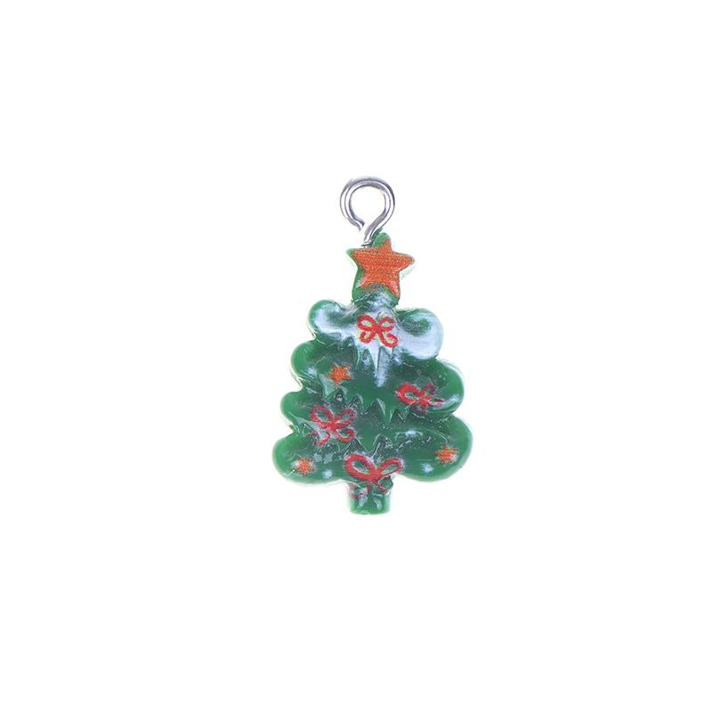24Pcs Mixed Style Christmas Charms Snowman Santa Tree Penguin Reindeer Pendant For Diy Jewelry Accessories