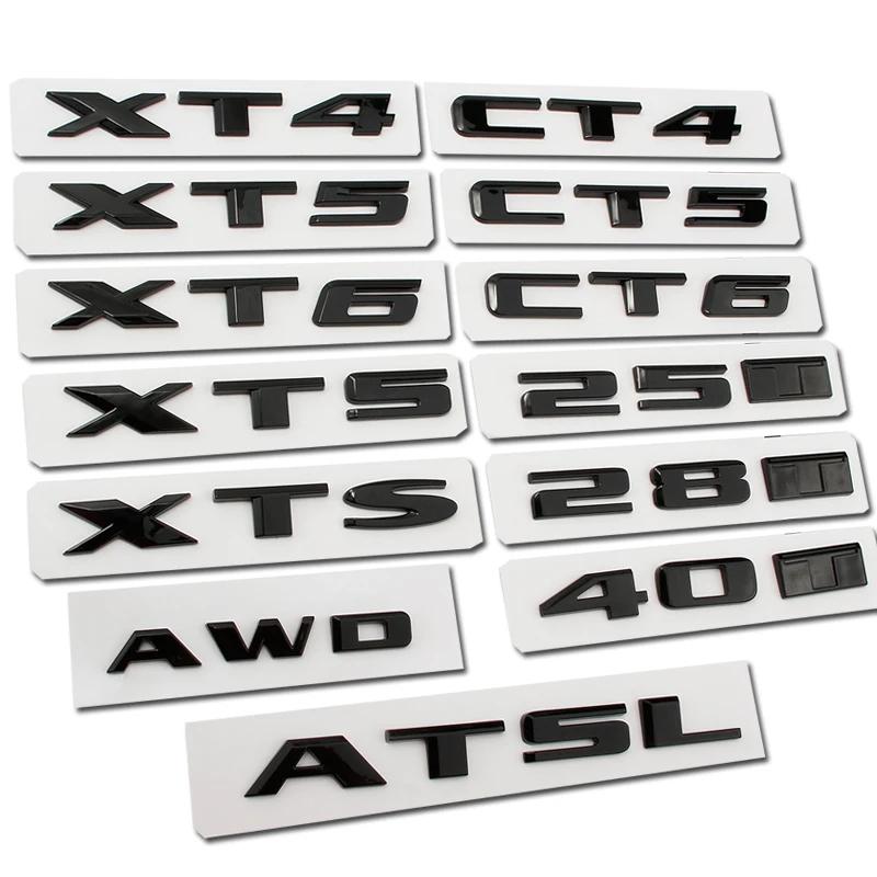 For Cadillac XT4 XT5 XT6 XTS CT4 CT5 CT6 AWD ATS-L 3D Car Rear Trunk Sticker Logo Letters Decals Badge Auto Exterior Accessories