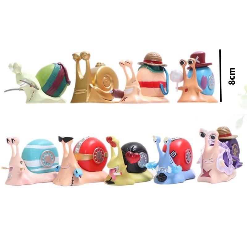 Piece One Nika Snail Toy Cute Cartoon Tabletop Decoration Model Figure Gift