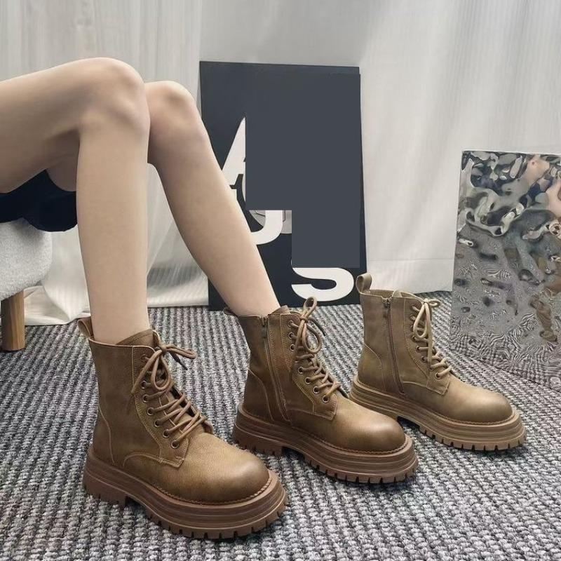 Women's Thick-soled Chunky Heel Boots - New Arrivals for Autumn and Winter - Versatile Shoes - Woolen Boots