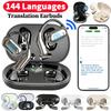 3-in-1 Language Translation Device Real-Time Translation Earbuds 144 Language & Accent Wireless Open-Ear Headphones for Learning