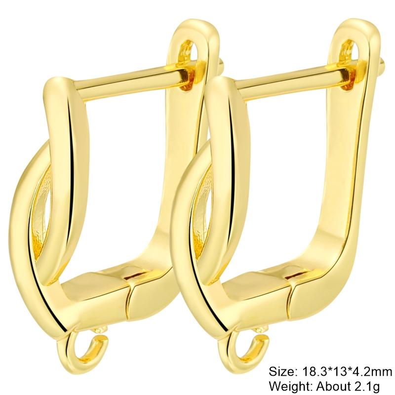 Juya Women Earrings Accessories 4 8Pcs/Lot Gold Silver Plated Shvenzy Ear Wire Fixture Fastener Bale DIY Earring Hooks Clasp