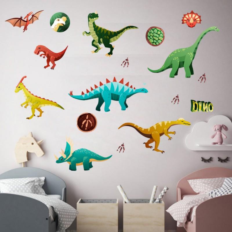 Luminous Dinosaur Wall Decals 3d Glow In Dark Dinosaurs Wall Decorative for Boy Girl Kids Nursery Baby Bedroom Living Room