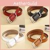 Waist Stylish Leather Belt For Women With Alloy Buckle And Design Elegant