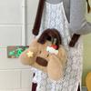 Kawaii Dog Crossbody Bag Lovely Stuffed Animal School Bag Cute Puppy Plush Handbag  Outdoor