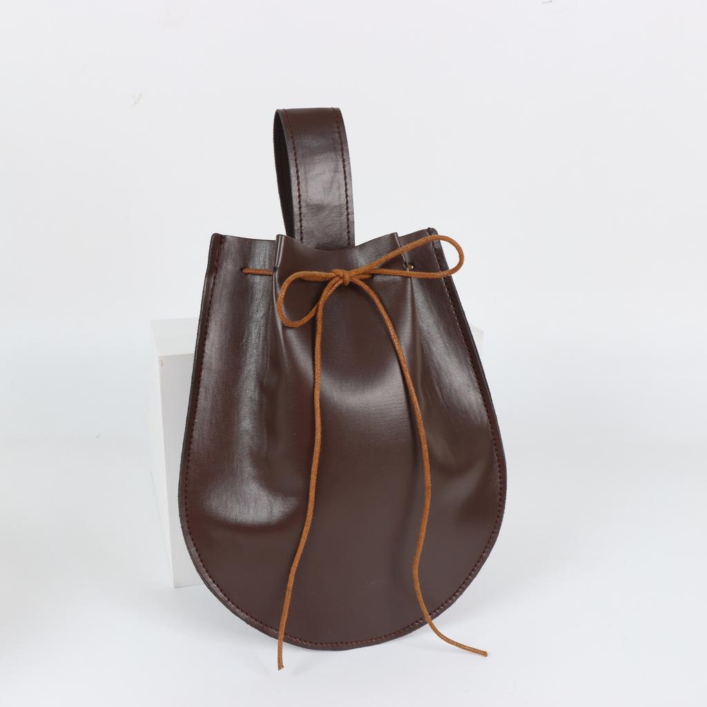 Middelalder Lær Belteveske Oppbevaringsveske Ridderpung Halloween Tilbehør Cosplay Rekvisitter