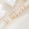 Irregular Finger Rings White Enamel Stacking Rings New Ring Set  for Daily Wear Jewelry