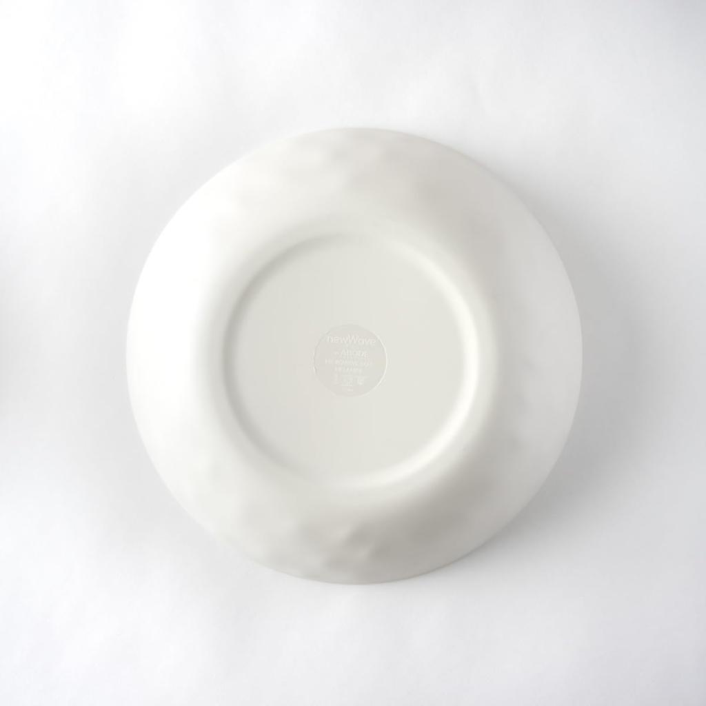 Abode Homeware Organic Salad Bowl, 23cm, Break-Resistant, Pasta Plate, Curry Plate, Stylish Melamine Plastic Dishware, Microwave and Dishwasher Safe,