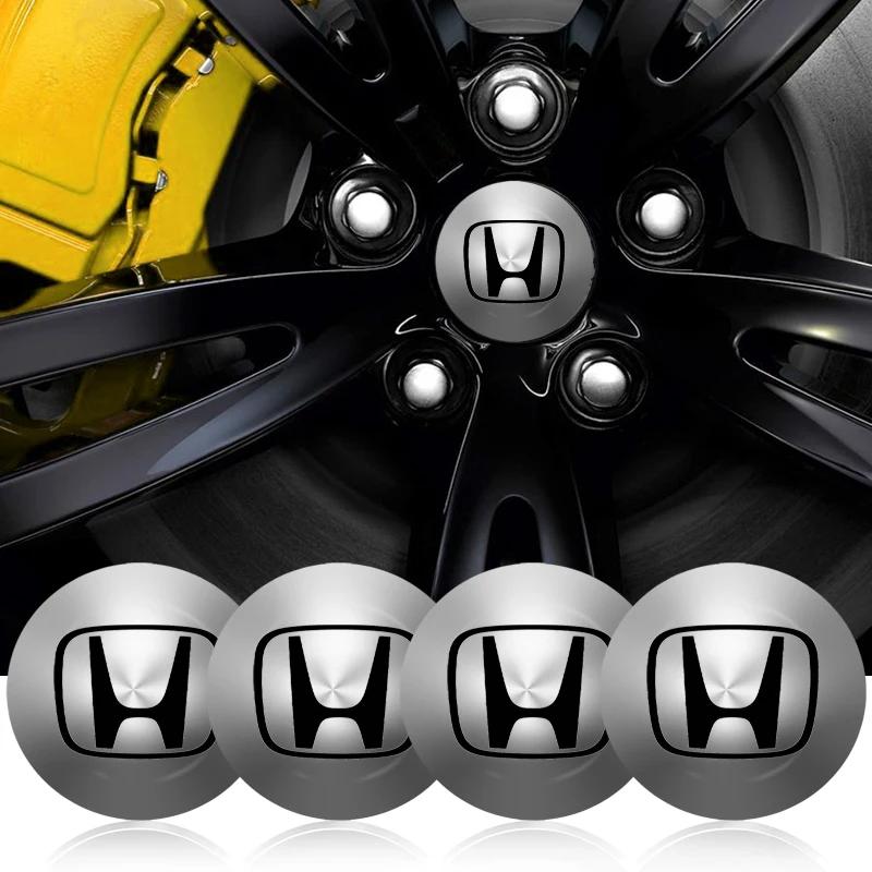 56mm Car Tyre Wheel Center Hub Cap Badge Sticker Car Accessories for Honda Civic Accord CRV HRV Fit Jazz City Odyssey Jade Vezel akq256