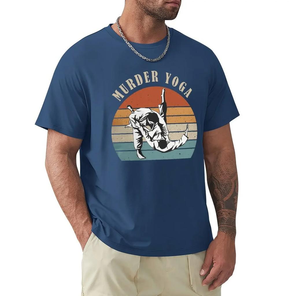 Murder Yoga Vintage Jiu Jitsu T Shirt Martial Arts Brazilian Cotton Clothing Humor Short Sleeve Tees Arrival T-Shirts