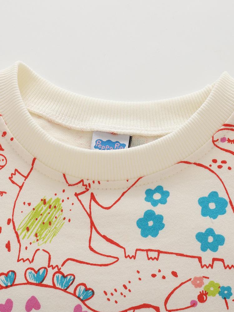 Σετ Δύο Τεμαχίων με Σχέδιο Δεινόσαυρο Peppa Pig: Φούτερ Μακρυμάνικο & Φόρμα