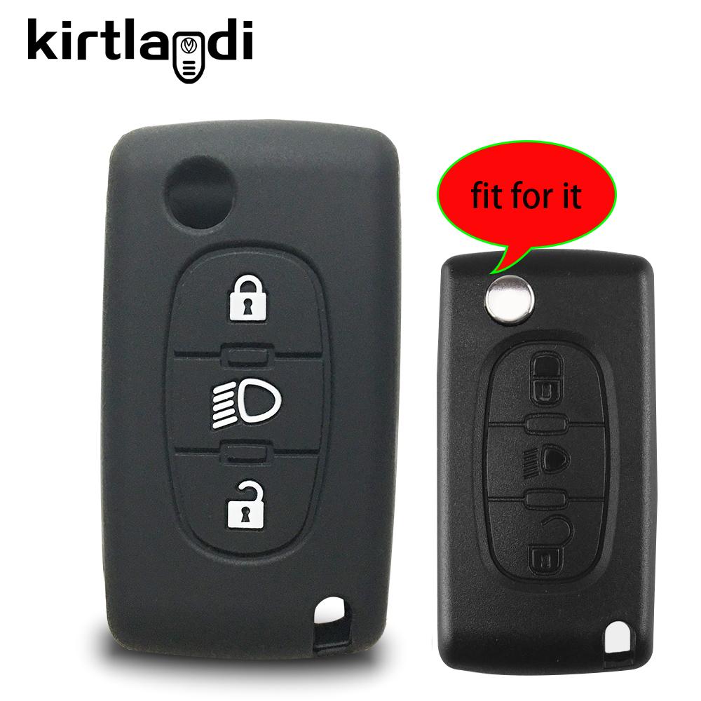 For Citroen C4 Flip Remote Car Key Case for For Citroen C4 Cactus Grand Picasso C5 C8 3 BUTTONS Car Accessories Keychain