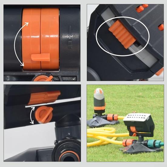 Irrigatore da giardino 16 fori Irrigatore ad acqua con picchetto da terra