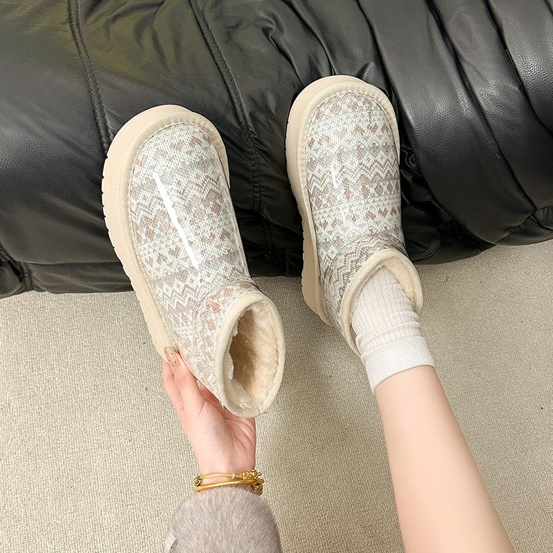 

Women s soft elastic winter warm cold padded snow boots thick-soled non-slip wear-resistant outdoor leisure sports cotton boots 40 синій