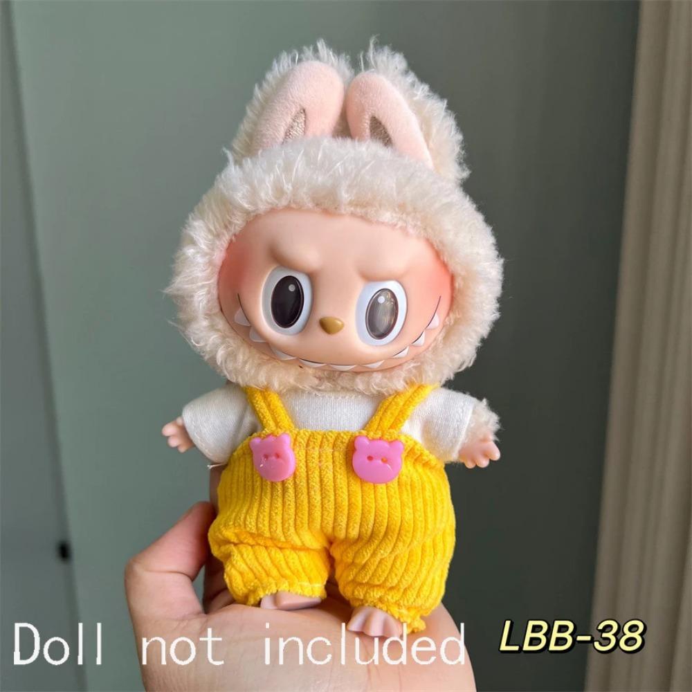 Only Clothes For 15-17CM Labubu Mini Accessories Clothes Clothing Dolls Set Sitting Party Scarf Hat Bag Cute Decoration Gift