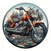 Vintage D Tłoczony Okrągły Metalowy Znak Motocyklowy Zestaw Retro Biker Chopper Dekoracja Ścienna do Garażu Jaskini Mężczyzny Baru Pubu Entuzjasta Motocykli