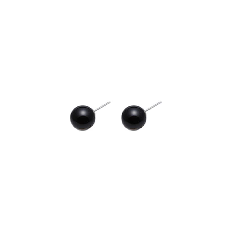 LEYIE ONYX BALL STUDS LARGE