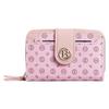 Women's Medium-Length Wallet with Button and Zipper - European & American Style