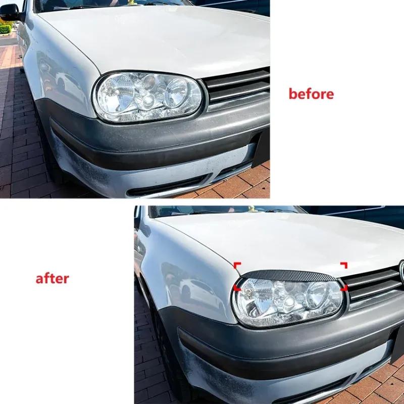 Last Stock Auto Headlight Eyebrow Eyelids Cover Trim Sticker For Volkswagen VW Golf 4 Mk4 GTI TDI SDI R32 1997-2006