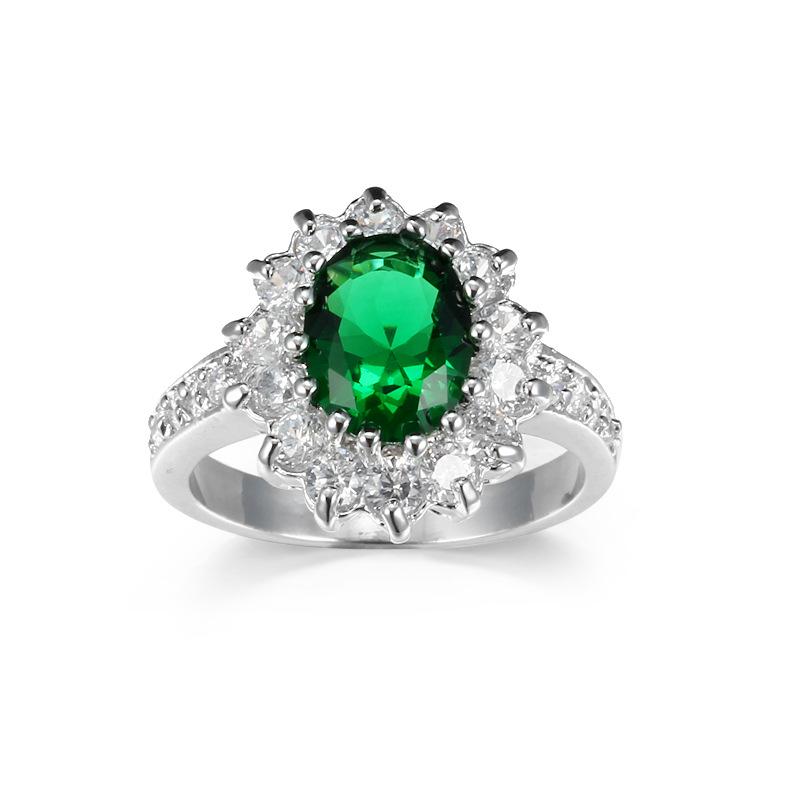 "Emerald Ring: European & American Fashion, Queen & Princess Wedding Jewelry"
