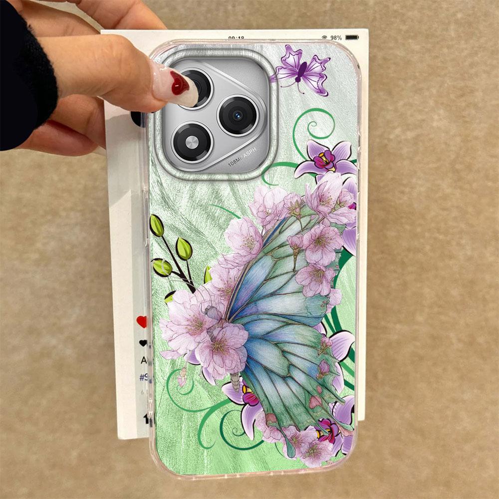 Green Butterfly Colorful Women Phone Case for Honor 400 200 90 Smart Pro X9a X9c X8b X8a X8c X7c X6c Magic7 6 5 70 Lite Cover