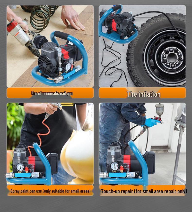 Portable Car Air Compressor with Lithium Battery and Wireless Charging