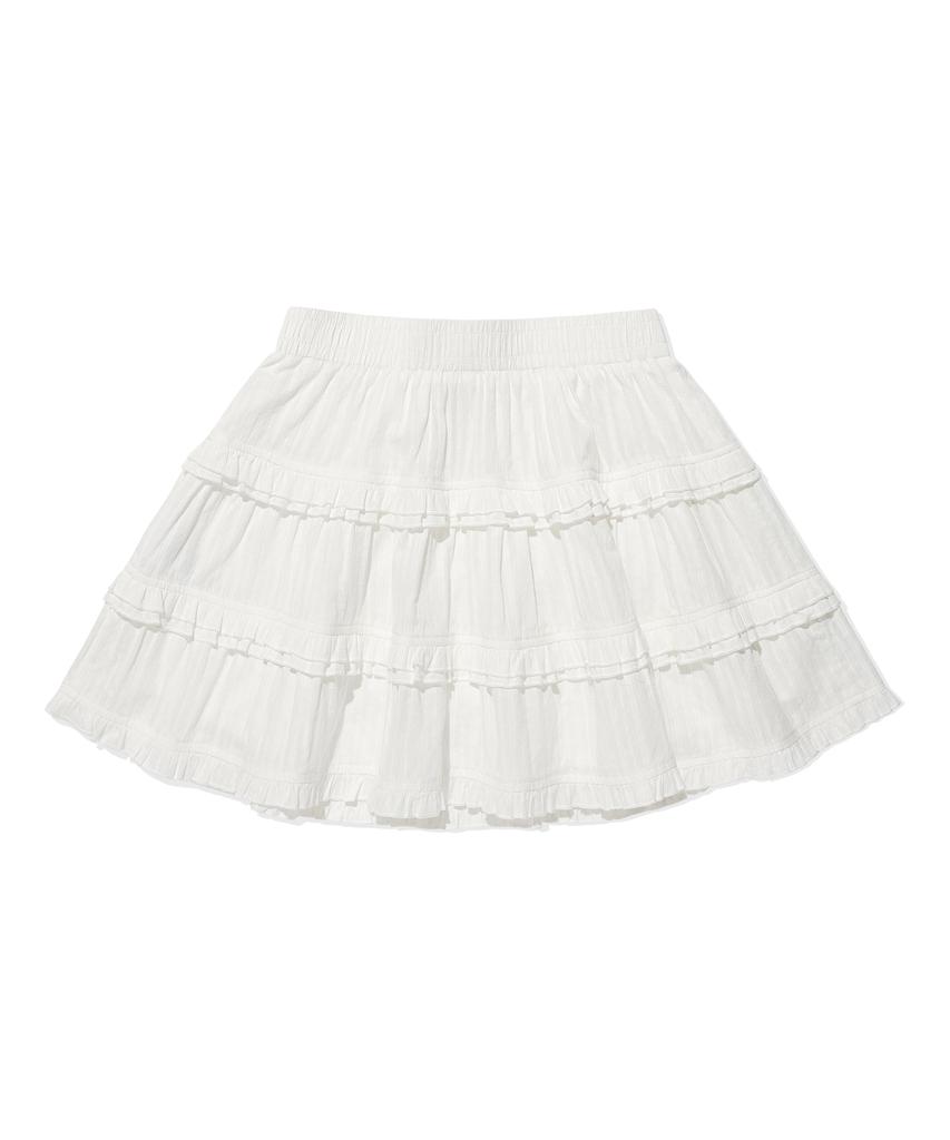 Wacky Willy Women'S Ruffle Mini Skirt White