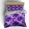 Purple Floral Three-Piece Bedding Set Exquisite Three-Piece Bedding Set Gift For Kids And Adults
