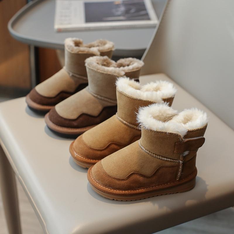 snow boots for girls winter short boots for kids thickened warm casual cotton shoes