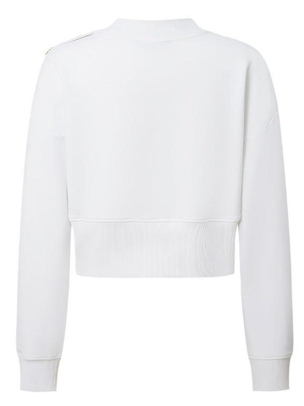 Balmain 25AW Nowa Damska Sportowa Bluza z Kapturem i Okrągłym Dekoltem - Modna, Luźna i Wygodna