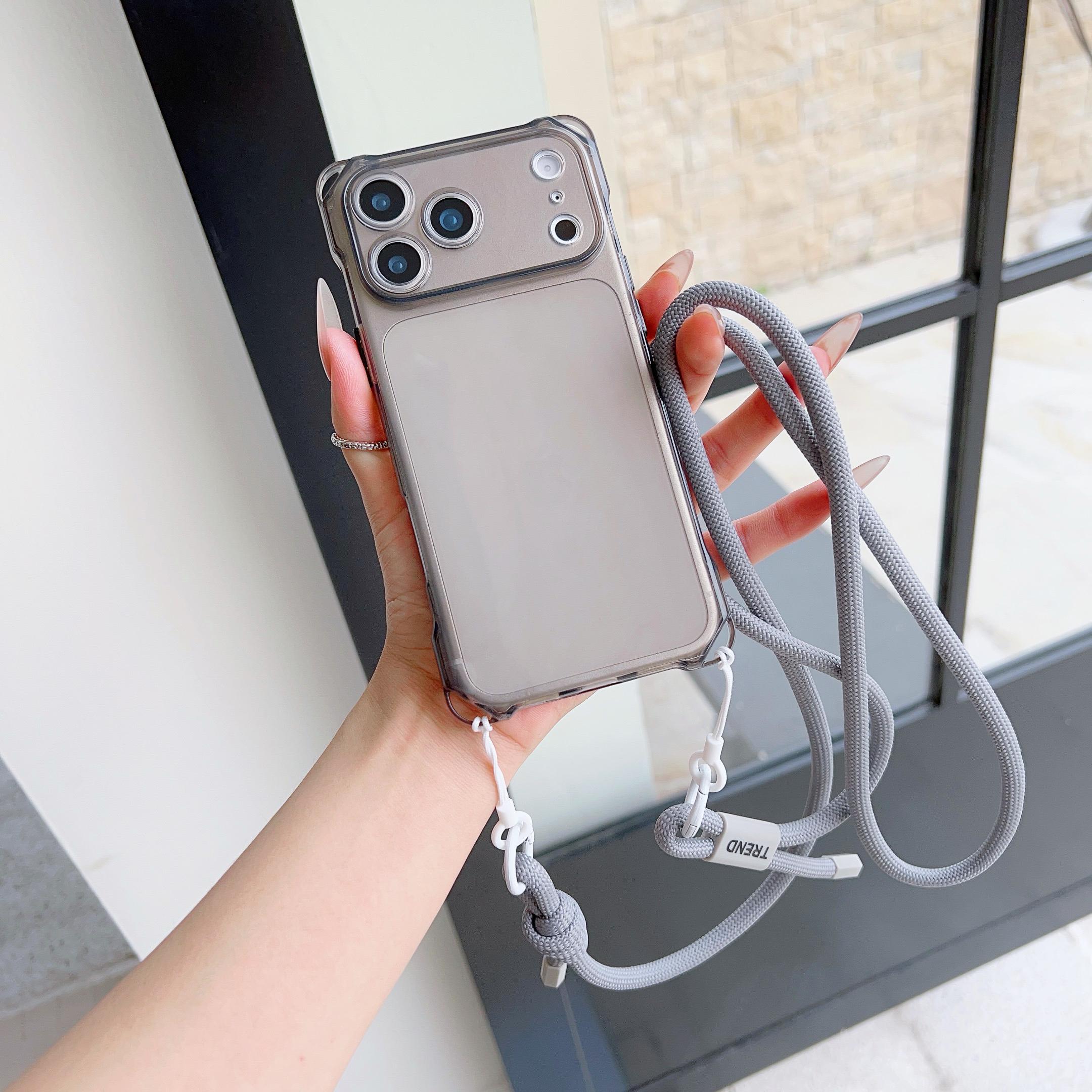 

The Simple Adjustable Lanyard Protective Case Is Suitable For Iphone 17 Pro Max Phone Case Air Four-Corner Drop Protective Case iPhone17