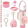 9PCS Cup Accessories Set Water Bottle Handle Strap Coin Purse Silicone Cup Boot Straw Cover for Cup 30oz & 40oz Tumbler