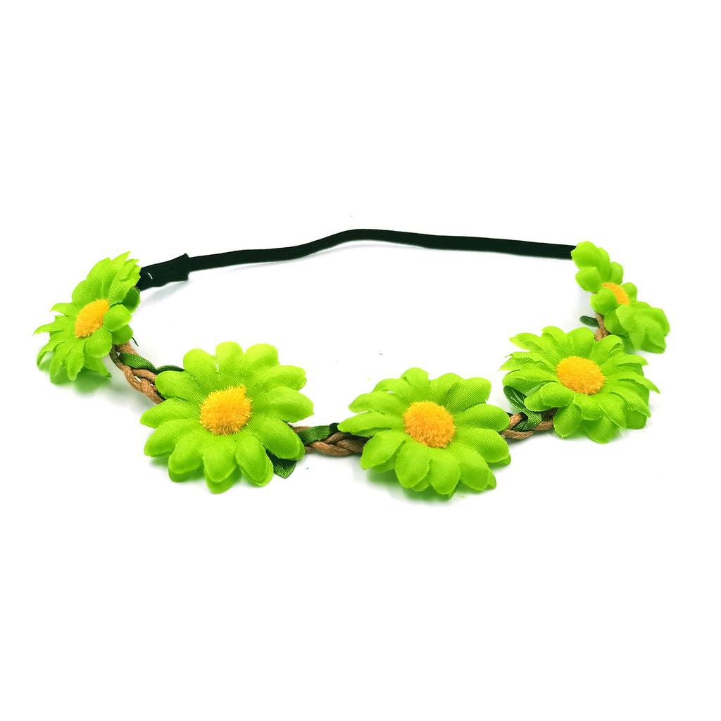 Unique Floral Wreath Daisy Hair Accessories Elastic Flower Headband Headwear For Festivals And Weddings Halloween Party