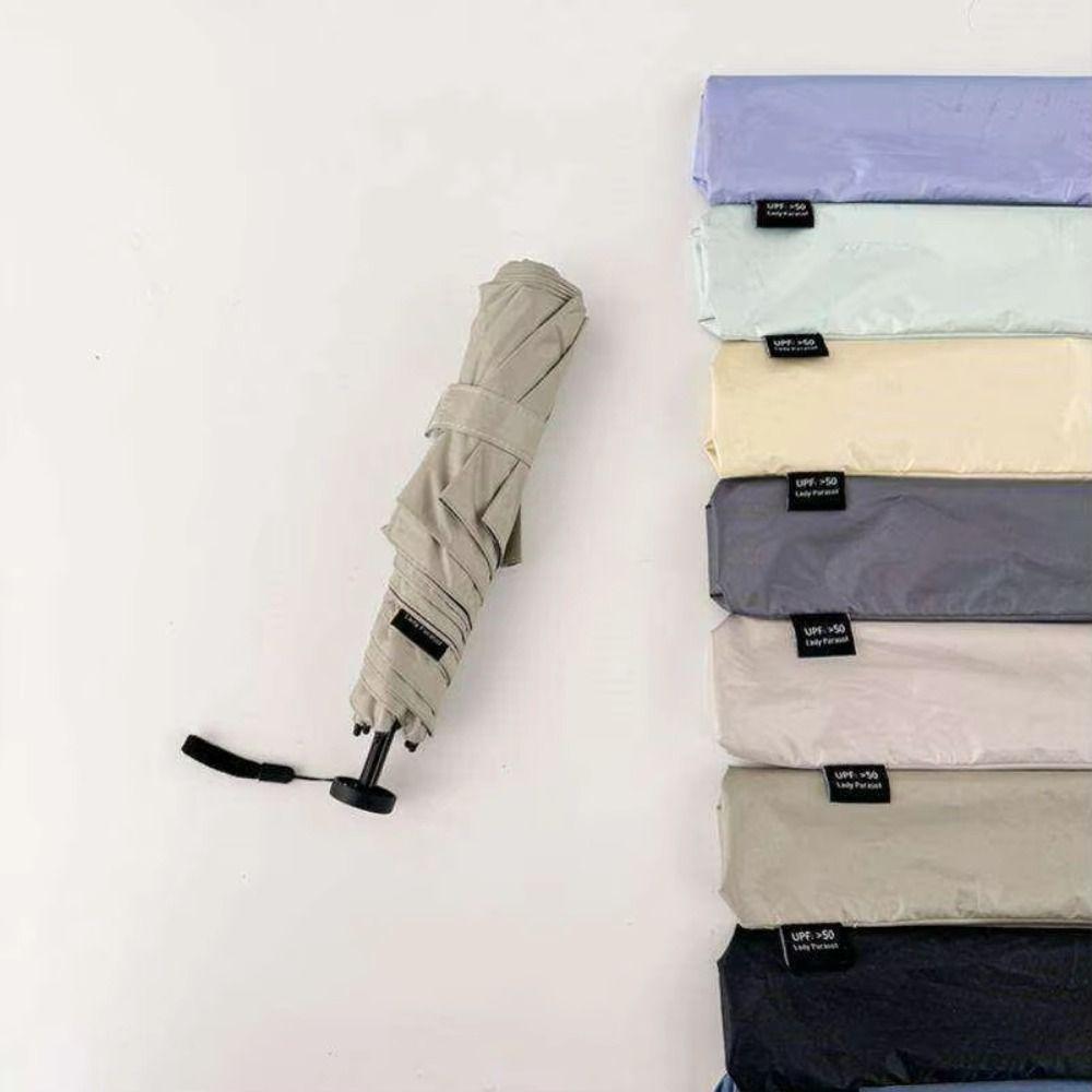 Compact Folding Ultra-Light Umbrella UV Protection Portable Parasol Sunshade Umbrella Rainy Season