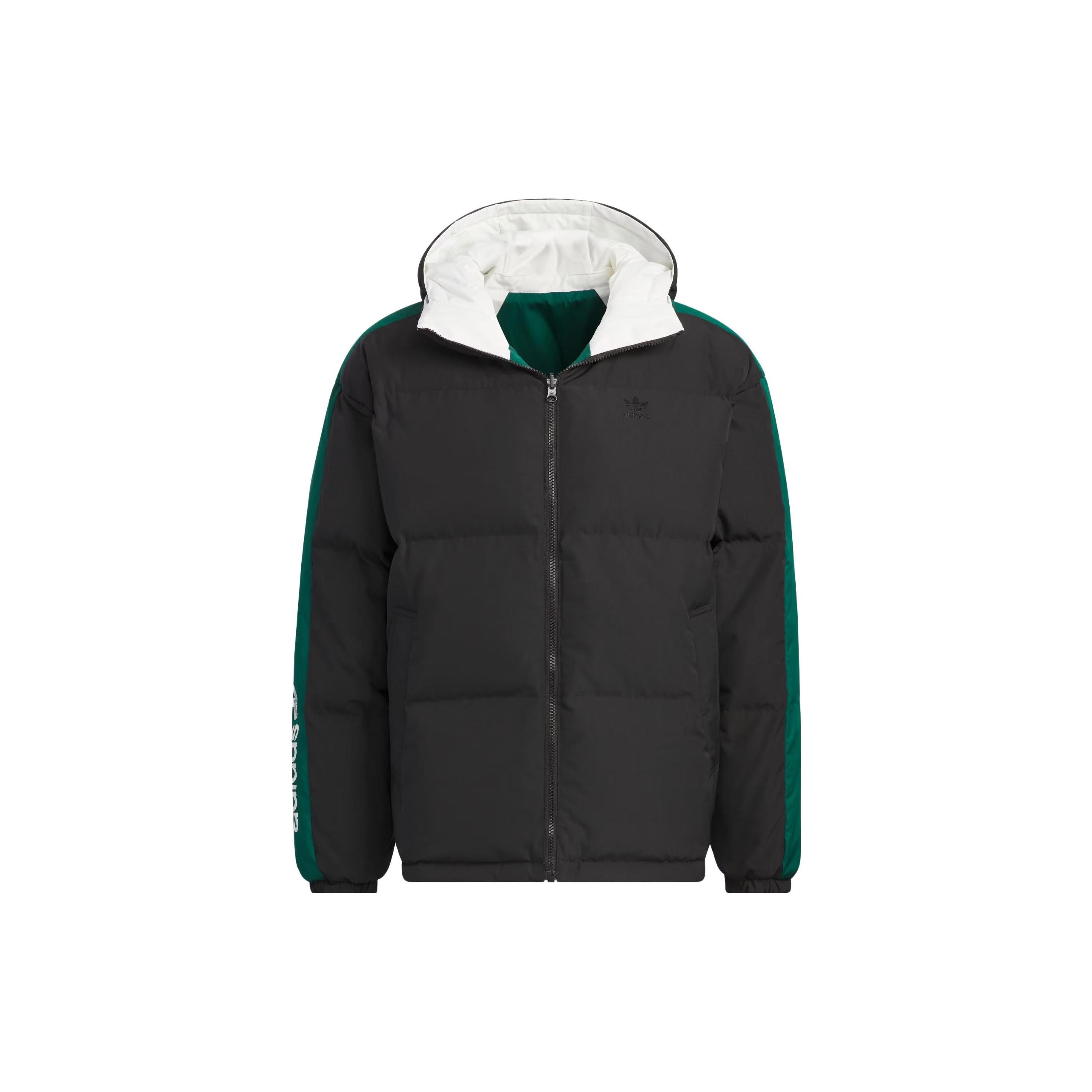 adidas originals Reversible Down Jacket Black Green White Men s IU4827 XS