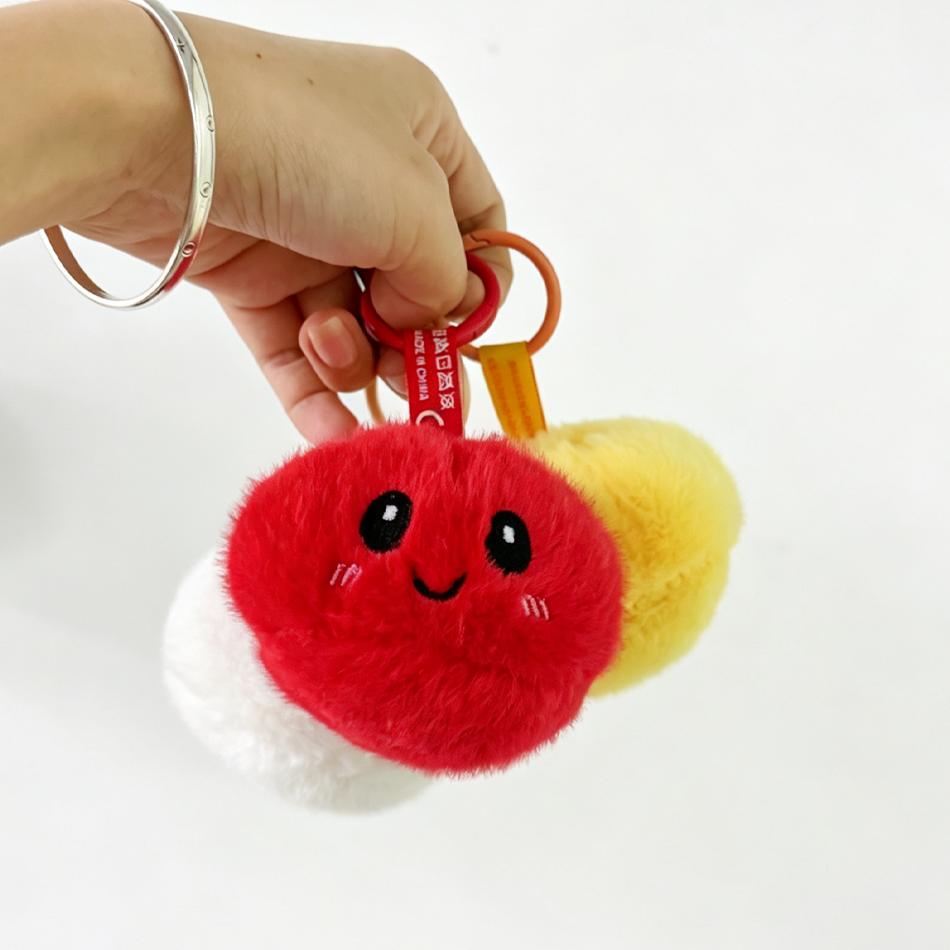 In Stock Trendy New Style Bag Hanging Cute Simulation Dumpling Plush Keychain Backpack Pendant Cartoon Toy Gift